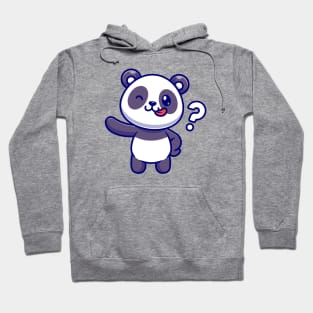 Cute Panda With Question Mark Cartoon Hoodie